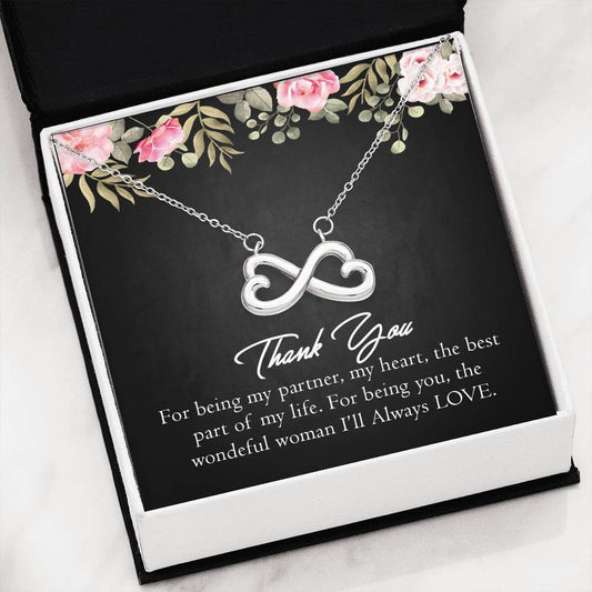 Infinity Heart Necklace w/ FREE "Thank You" Card