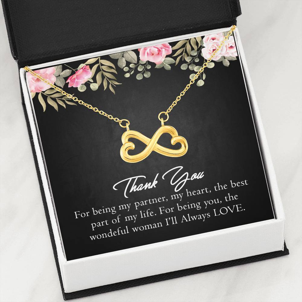 Infinity Heart Necklace w/ FREE "Thank You" Card
