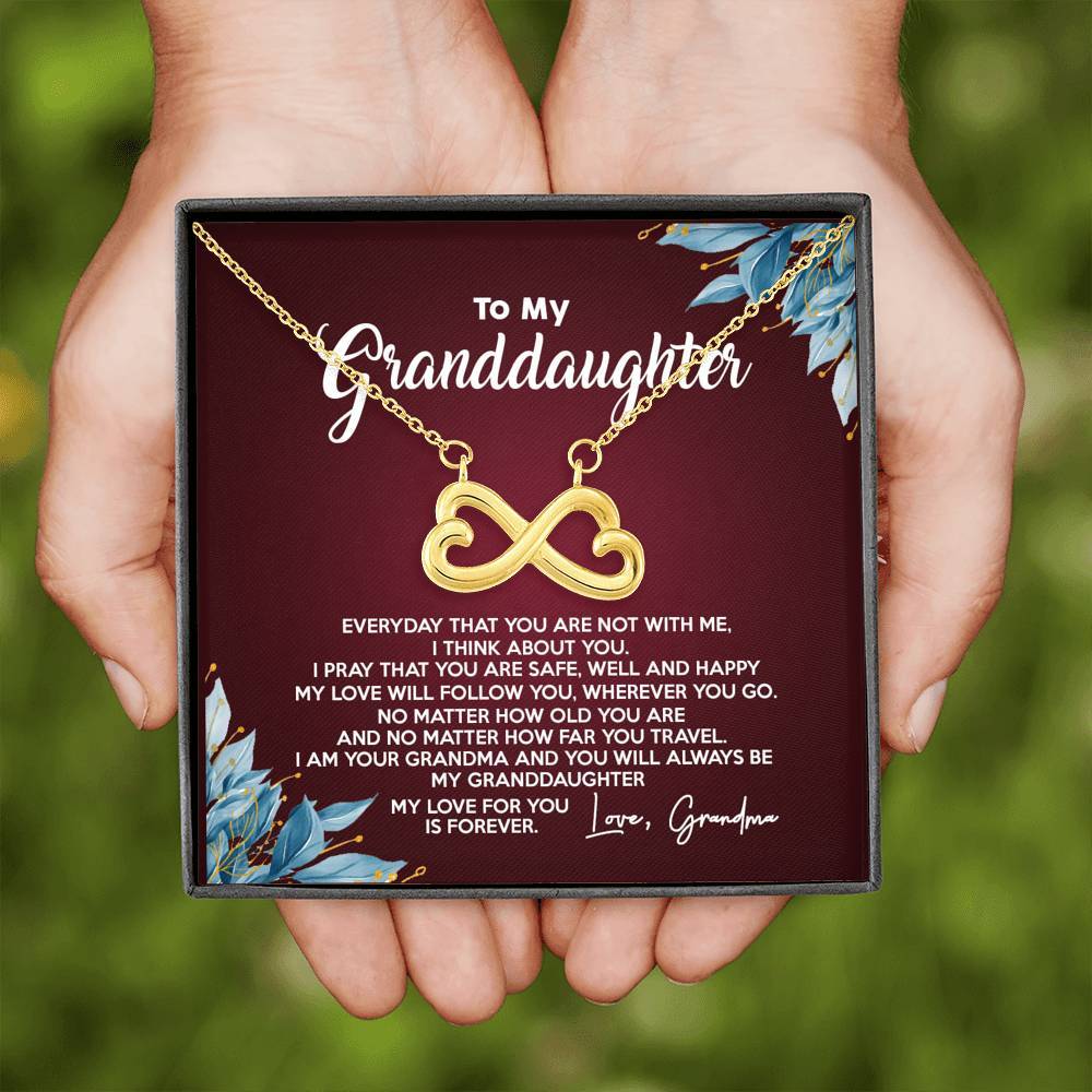 To My Granddaughter - Personalized Infinity Heart Necklace
