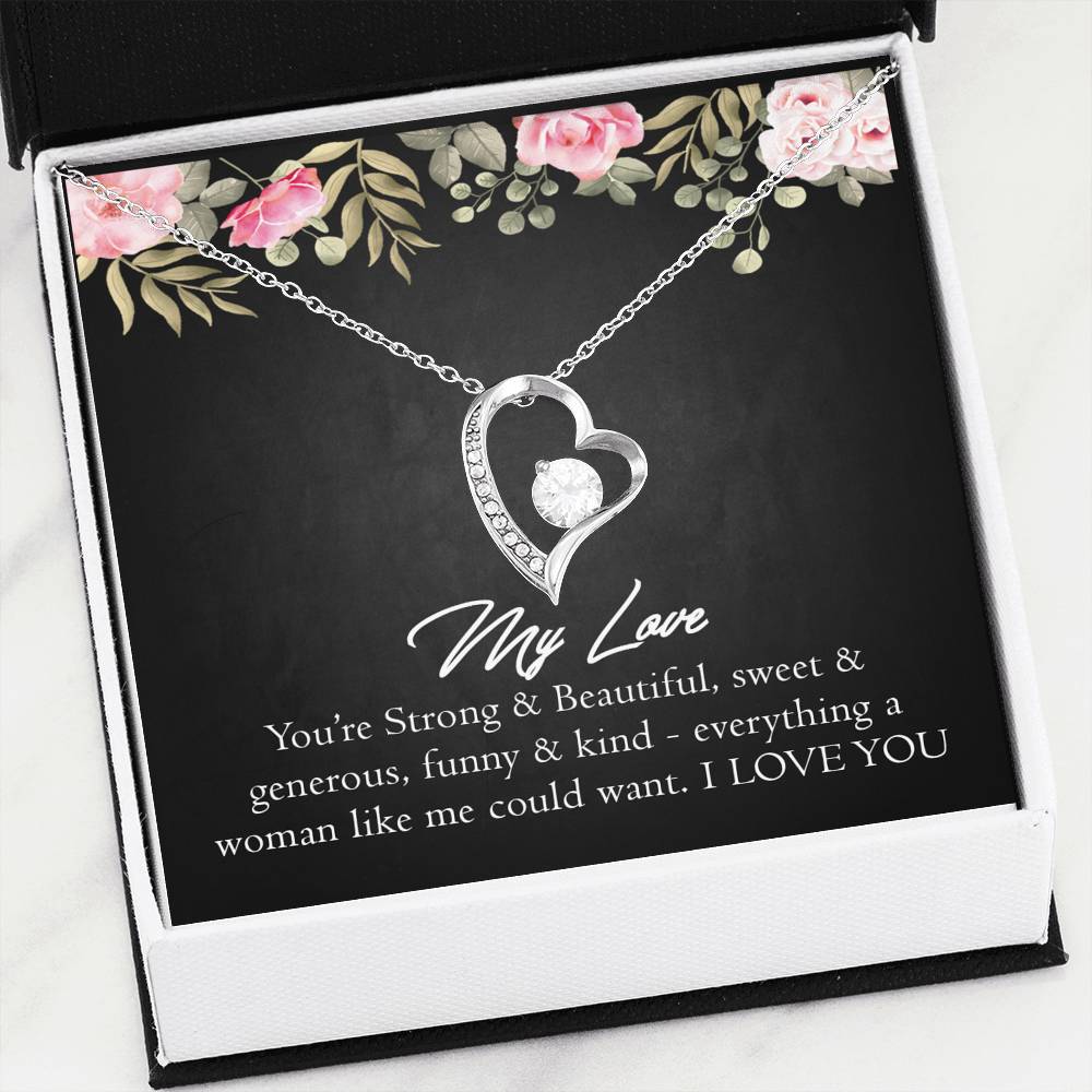 Forever Heart Necklace w/ FREE "My Love" Card