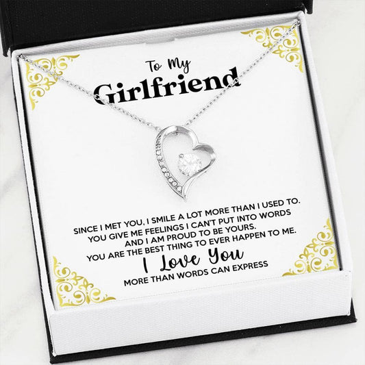 To My Girlfriend - Forever Heart Necklace - so1gf