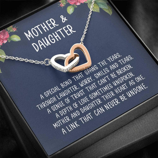 Mother & Daughter - Interlocking Heart Necklace - s01