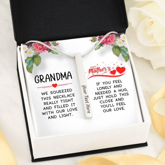 Personalized Vertical Necklace with Engraved Messages - GM