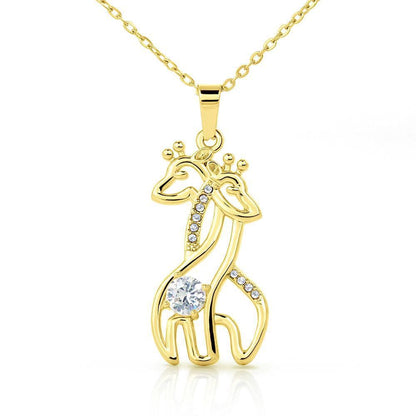 To My Granddaughter - I will always be there - Giraffe Necklace