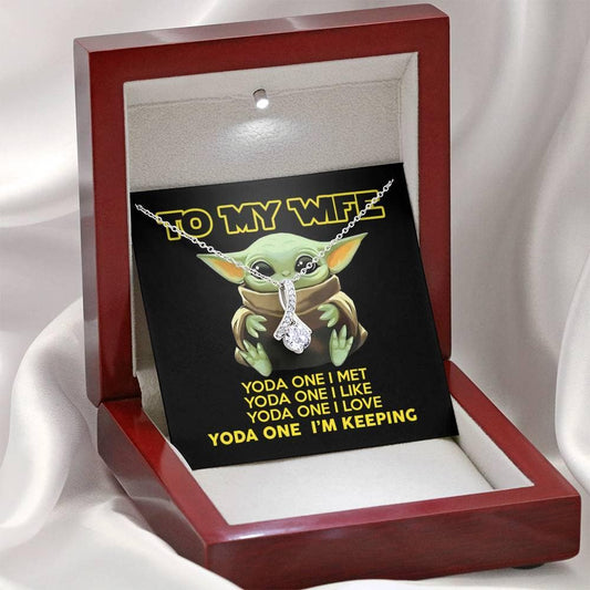 YODA ONE - MY WIFE - ALLURING NECKLACE - MAHOGANY BOX