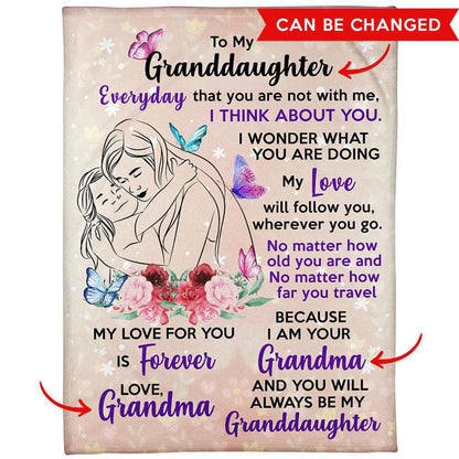 My Granddaughter - Personalized Blanket - flhg2