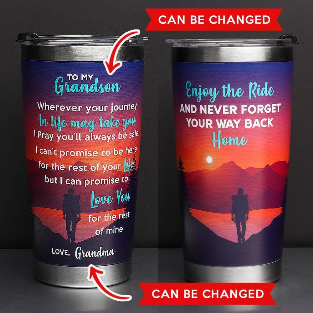 To My Grandson Travel - Insulated Tumbler
