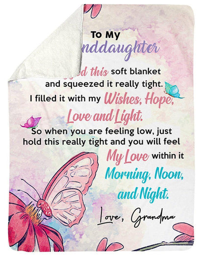 Granddaughter Blanket - Butterfly Hug