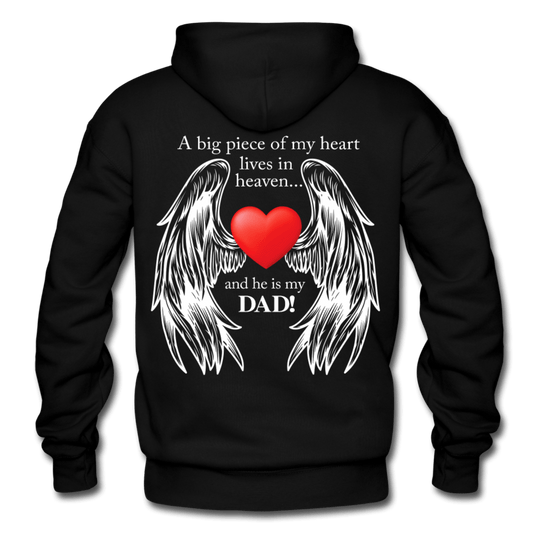 A Big Piece of My Heart (Dad) - Hoodie - black