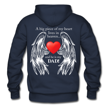 A Big Piece of My Heart (Dad) - Hoodie - navy