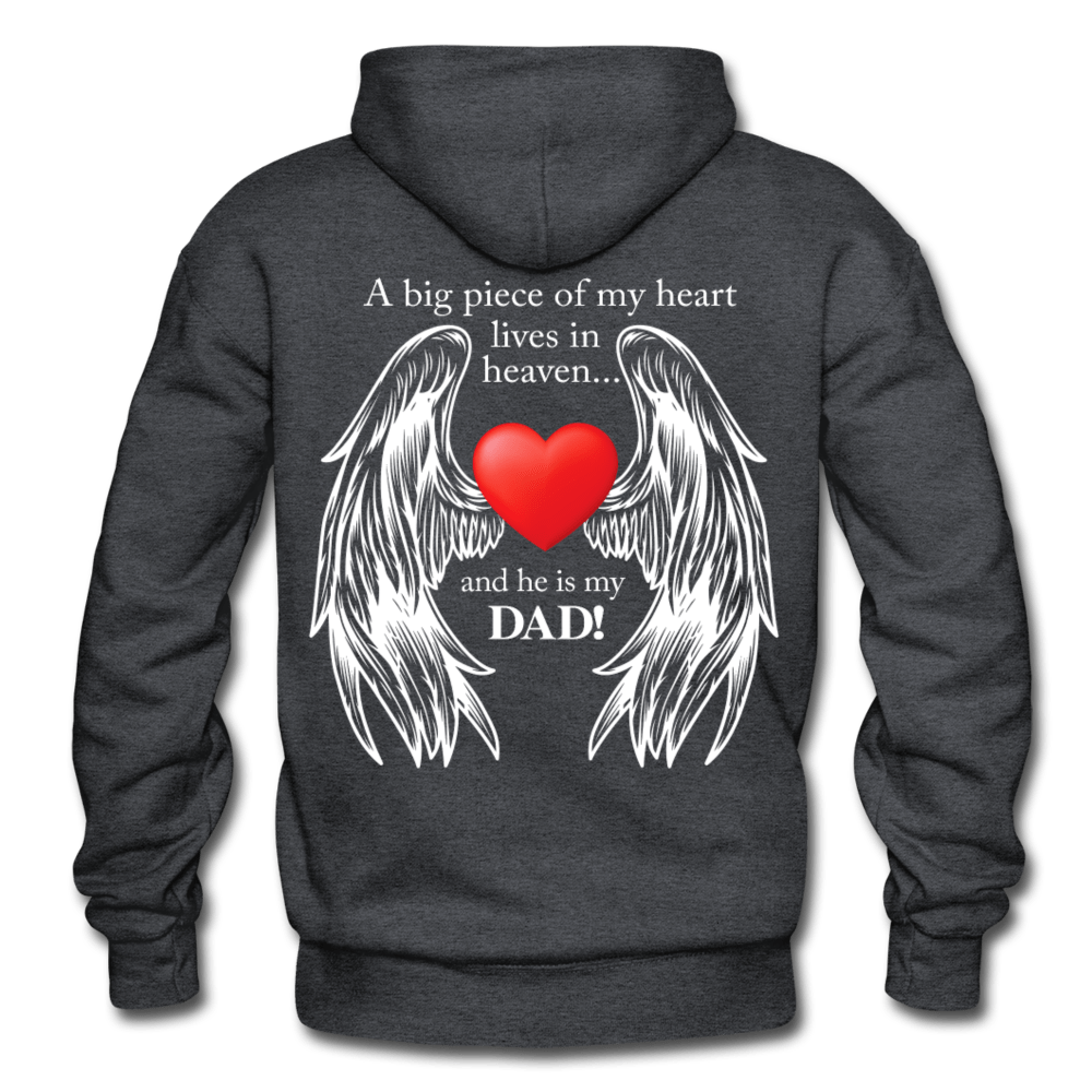 A Big Piece of My Heart (Dad) - Hoodie - charcoal gray